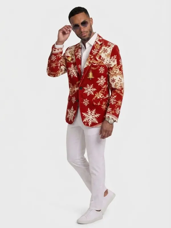 mens snowflake Corduroy Blazer