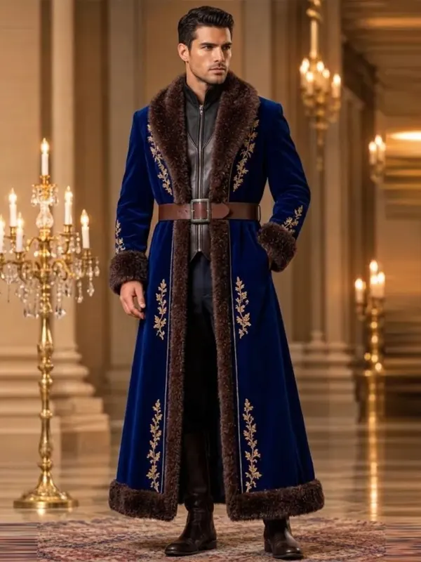 Royal Blue Velvet Fantasy Coat