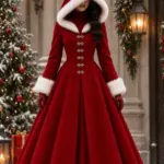 Women Christmas Cloak Red Coat
