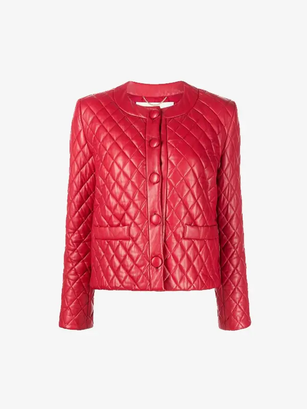 Diamond Quilted Leather Jacket