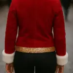 Women Gold Reindeer Christmas Jacket