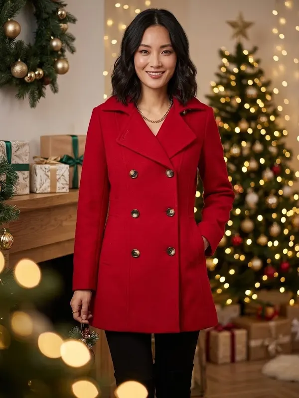 Wool Hood Pea Coat