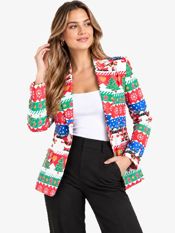 Womens Snazzy Santa Blazer