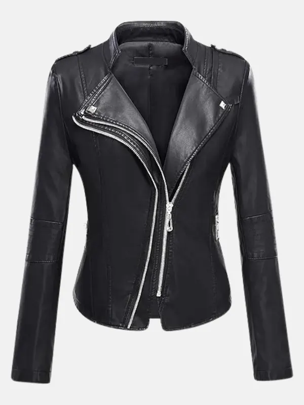 Women Vanessa Leather Moto Jacket