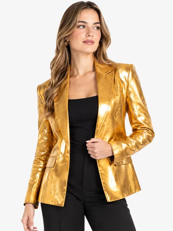 Womens Gold Blazer