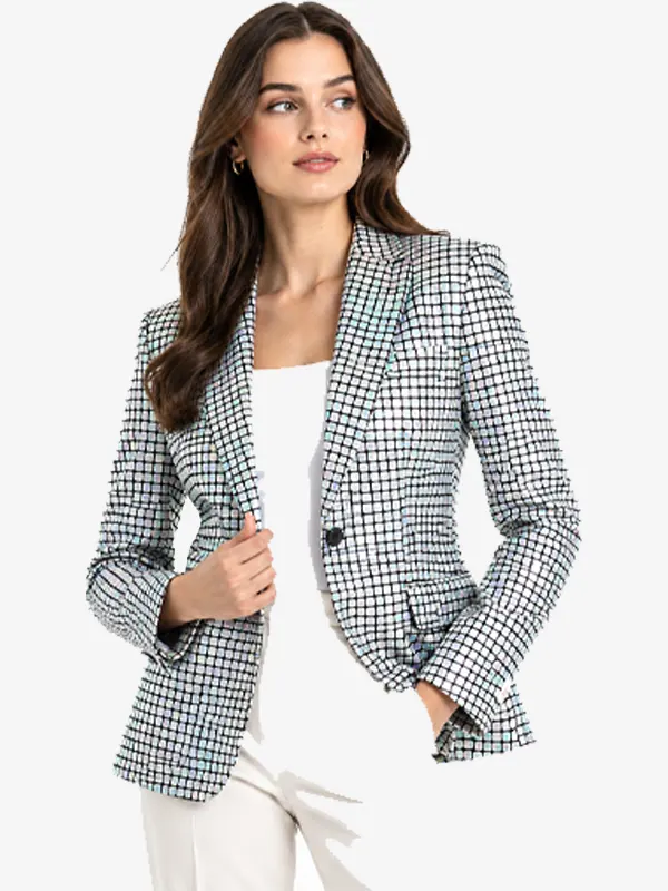 Womens Silver Discoballer Blazer