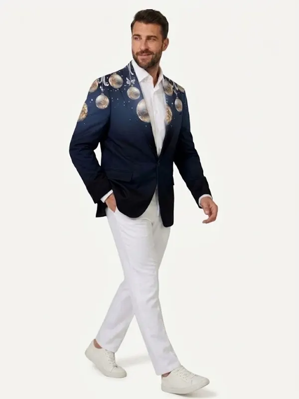 Men X Mas Festive Slim Fit Light Blazer