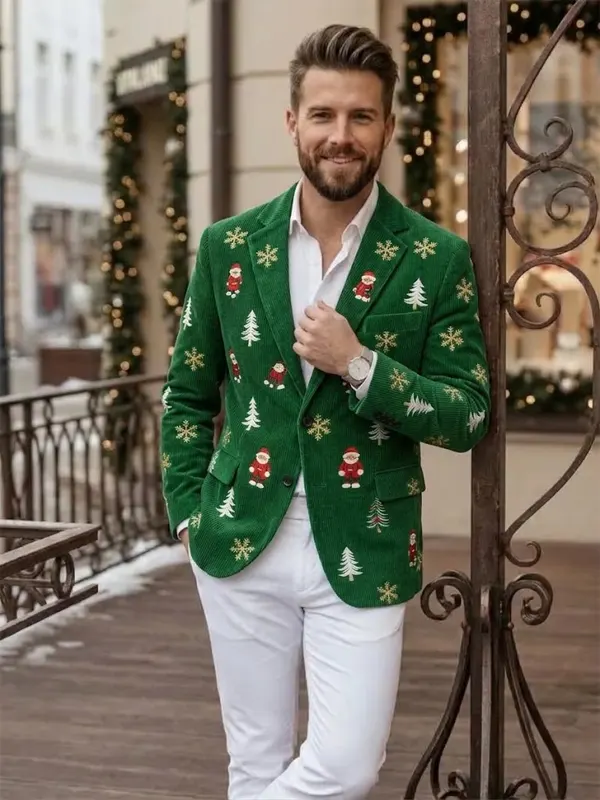 X Mas Kitschy Ugly Christmas Blazer